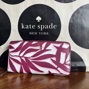 Kate Spade New York Jana Foliage Large Continental Zip Around Wallet